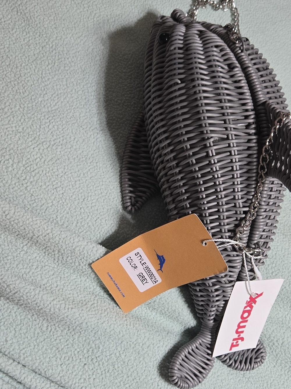 Tommy Bahama Grey Woven Crossbody Bag